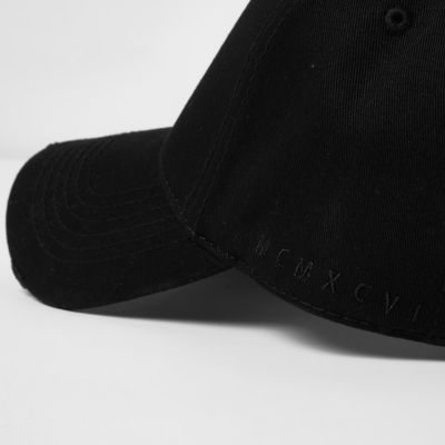 Black distressed cap